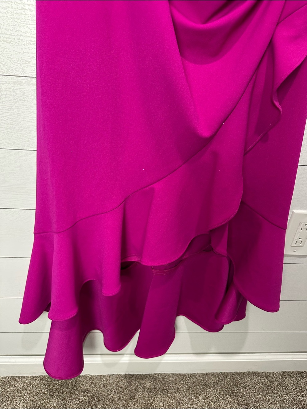 NWT Xscape Pink Ruffled Midi Dress 22W - Picture 14 of 14